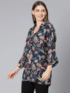 Printed Navy Blue Women Tunic