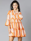 Clannish Fashioned Tropical Print Women Dress