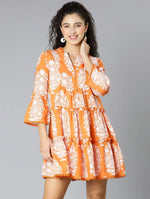 Clannish Fashioned Tropical Print Women Dress