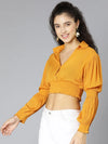 Mustard Color Musky Women Crop Top