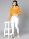 Mustard Color Musky Women Crop Top