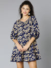 Made In Blue Floral Print Women Dress