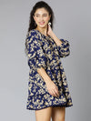 Made In Blue Floral Print Women Dress