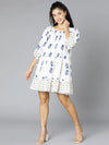 Waltz White Floral Print Women Dress