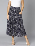 Bluezy Floral Print Elasticated Women Skirt