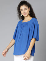 Soffer Blue Casual Women Top