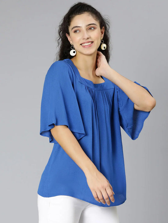 Soffer Blue Casual Women Top