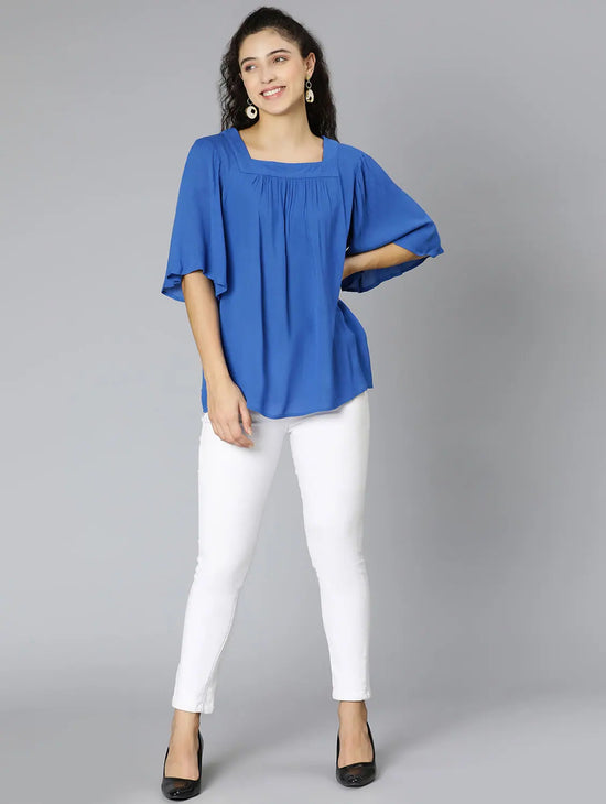 Soffer Blue Casual Women Top