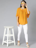 Mustard Color Women Casual Top