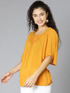 Mustard Color Women Casual Top