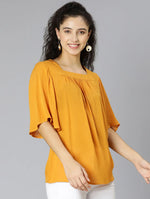 Mustard Color Women Casual Top