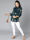 Rafted Green Floral Print Maternity Women Top