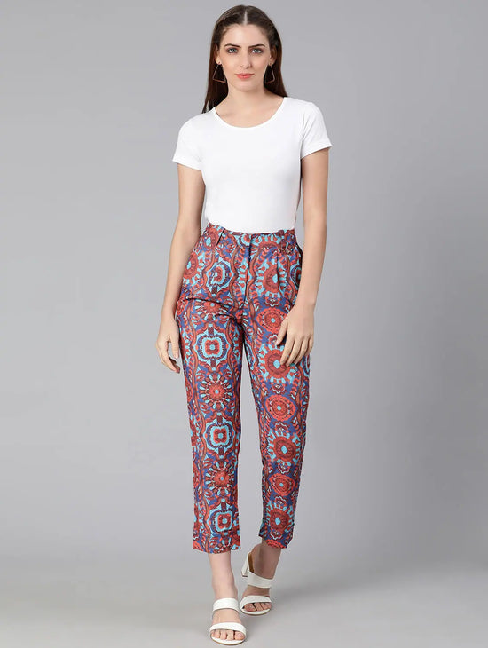 Afresh Abstract Floral Digital Print Women Pant