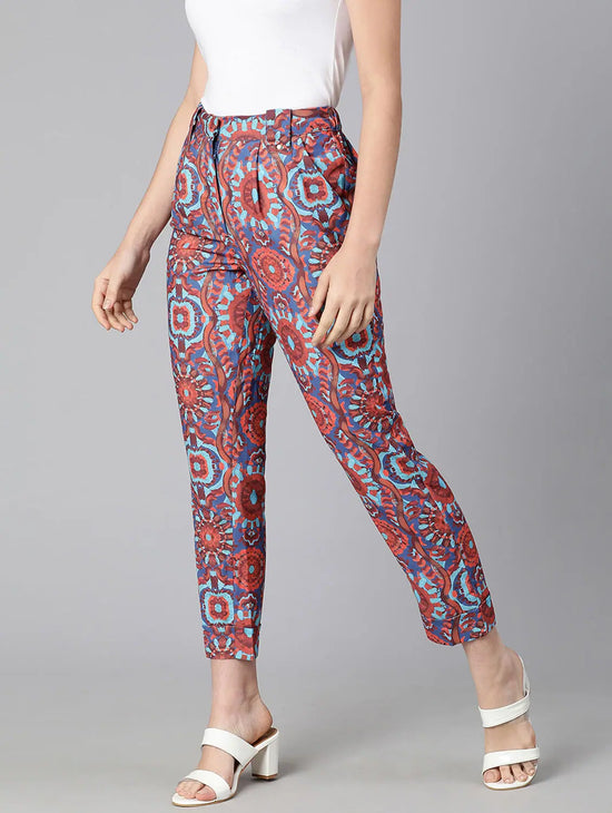 Afresh Abstract Floral Digital Print Women Pant