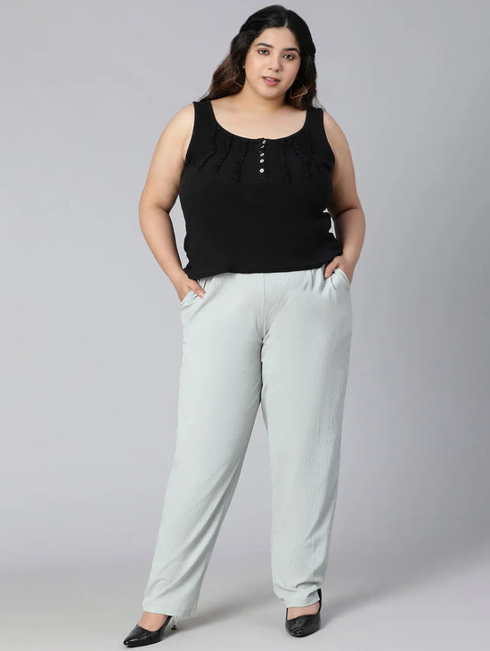 Posh Grey Plus Size Women Pants