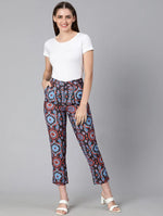 Abstract Digital Printed Elasticated Women Pant