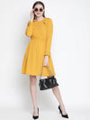 Rich Yellow Elasticated Women Dress