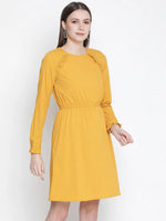 Rich Yellow Elasticated Women Dress