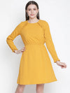 Rich Yellow Elasticated Women Dress