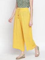 Blowedup Yellow Elasticated Women Palazzo Pants