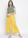 Blowedup Yellow Elasticated Women Palazzo Pants