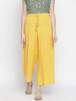 Blowedup Yellow Elasticated Women Palazzo Pants