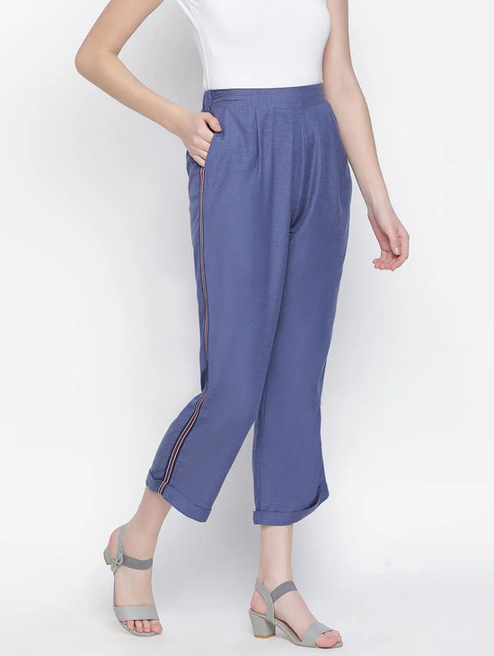 Blowedup Grey Elasticated Women Pants