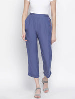 Blowedup Grey Elasticated Women Pants