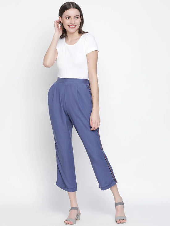 Blowedup Grey Elasticated Women Pants