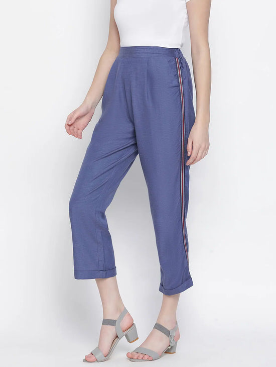 Blowedup Grey Elasticated Women Pants