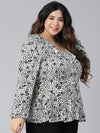 Rich Animal Print Plus Size Women Top