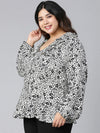 Rich Animal Print Plus Size Women Top