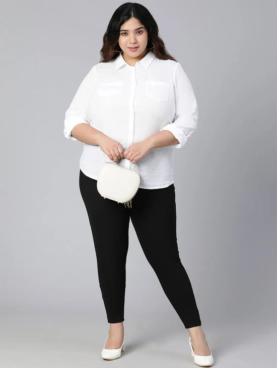 Mellow White Plus Size Women Shirt