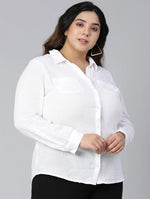 Mellow White Plus Size Women Shirt