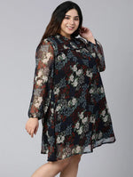 Flavour Of Florals Plus Size Women Ruffle Dress