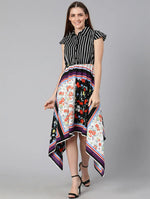 Row Of Colors Printed Women Flared Dress