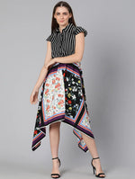 Row Of Colors Printed Women Flared Dress