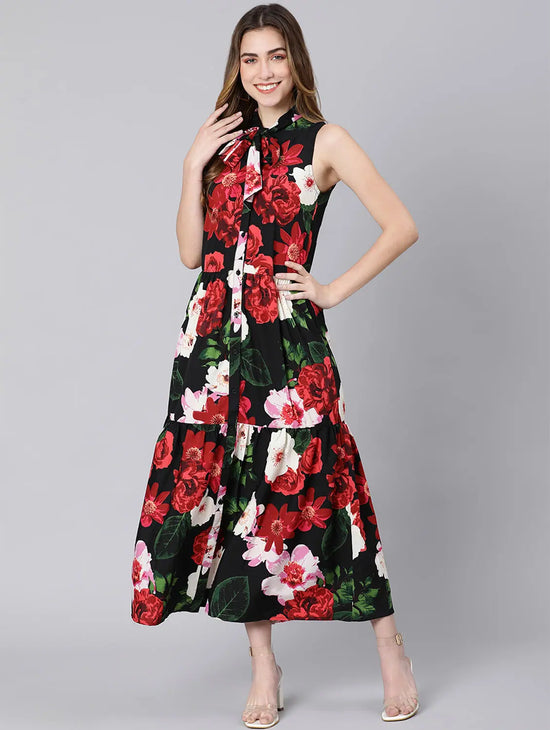 Fragrance Of Floral Print Women Dress