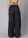 Folky Blue Tie-Knotted Beachwear Women Pant