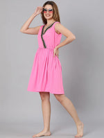 Fair Pink Elasticated Women Beachwear