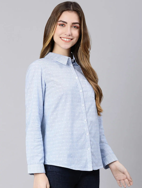 Royal Blue Women Dapper Shirt