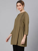 Khaki Colors Alluring Women Tunic