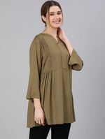 Khaki Colors Alluring Women Tunic