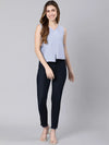 Bubble Blue Tie-Knot Women Top