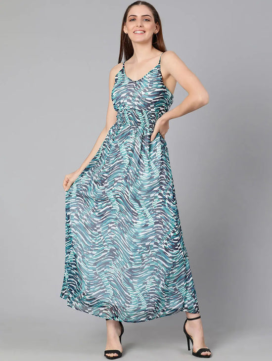 Hizzy Rizzy Printed Long Women Linned Dress