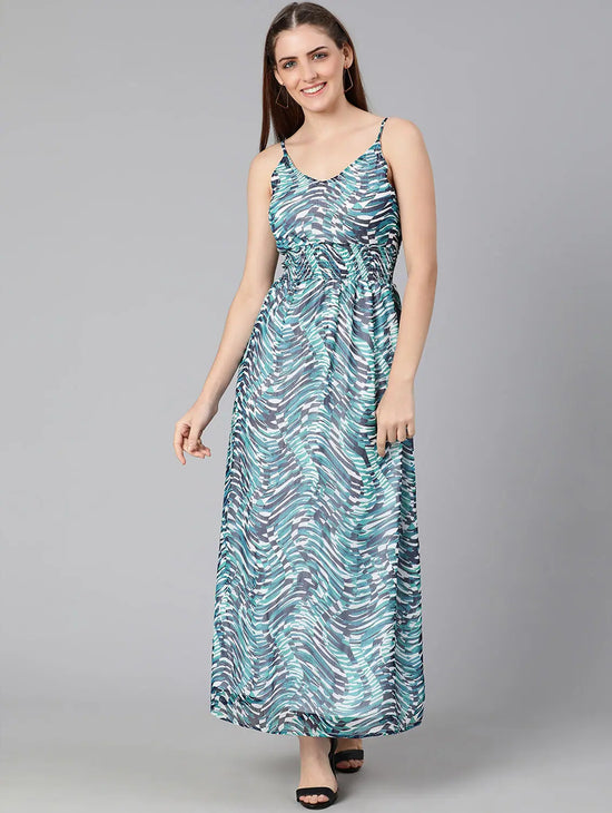 Hizzy Rizzy Printed Long Women Linned Dress