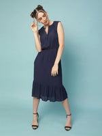 New Navy Solid Women Dress