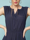 New Navy Solid Women Dress