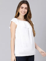 Nasty Schiffy White Off-Shoulder Women Top