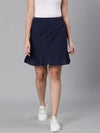 Nobbled Blue Schiffy Fabric Women Skirt